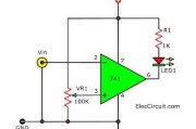 使用LM741的简单电平电压检测器电路