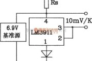 温控电路中的由LM3911单片温度控制集成电路构成的外加基准电源测温电路