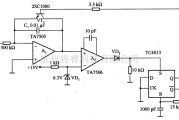 基础电路中的1-3由TA7505等构成的电压/频率转换电路