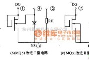 保护电路中的MQ5l改进型氢敏元件电极引出线电路图