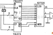 接口电路中的AD7520与MSC-51单片机的接口电路图