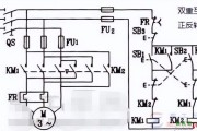 三相电动机按钮与接触器双重互锁的正反转控制电路