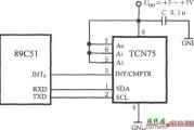 带二线串行接口智能温度传感器TCN75与89C51单片机的接口电路图