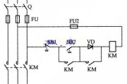 交流接触器低电压起动电动机的电路接线图