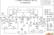 音频电路中的LA3225T-6T 音响IC电路图