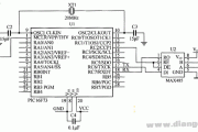PIC16F73与MAX485接口的电路原理图