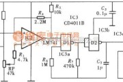 温控电路中的超温监测警示电路(LM35、LM741)电路图