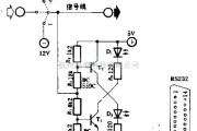 光电电路中的计算机串行接口状态指示电路图