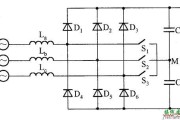三相三电平Boost PFC转换器的主电路原理示意电路图