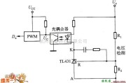电子镇流器中的带光耦隔离的电压反馈型控制电路图