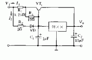 扩大输出电流范围的电压稳压器电路图a
