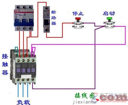 交流接触器的实物接线图_电动机可逆运行控制电路  第5张