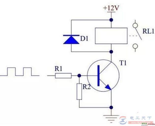 继电器晶体管驱动电路原理图，继电器集成电路驱动电路原理图  第1张