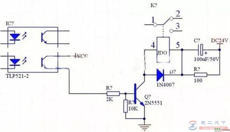 继电器晶体管驱动电路原理图，继电器集成电路驱动电路原理图  第3张