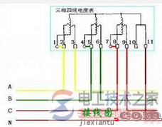 三相四线电度表如何接线？电流互感器与三相四线电表接线图  第4张