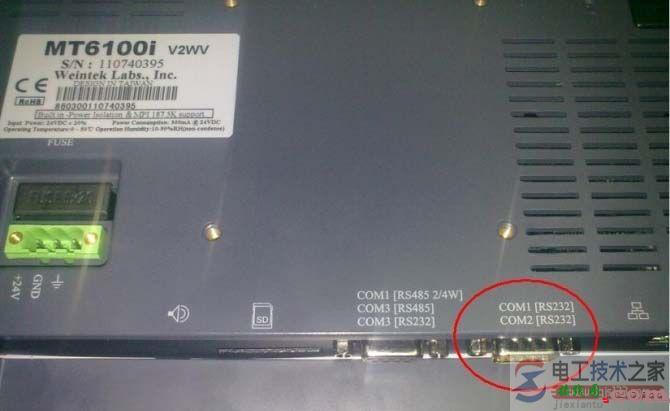 欧姆龙PLC通讯电缆与威伦MT6100i触摸屏接线图  第2张