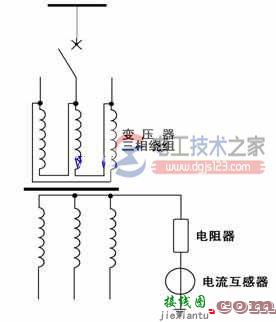 变压器中性点接地电阻柜原理与接线图示例  第1张