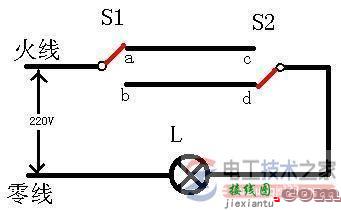 单联双控开关接线图与接线方法  第5张