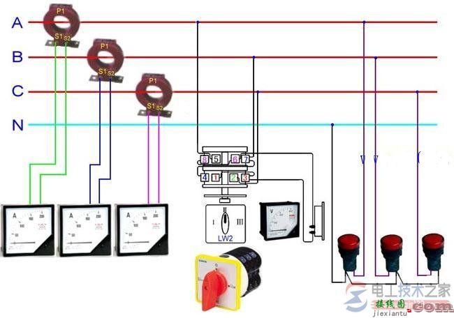电流互感器与电表的几种接线图  第7张