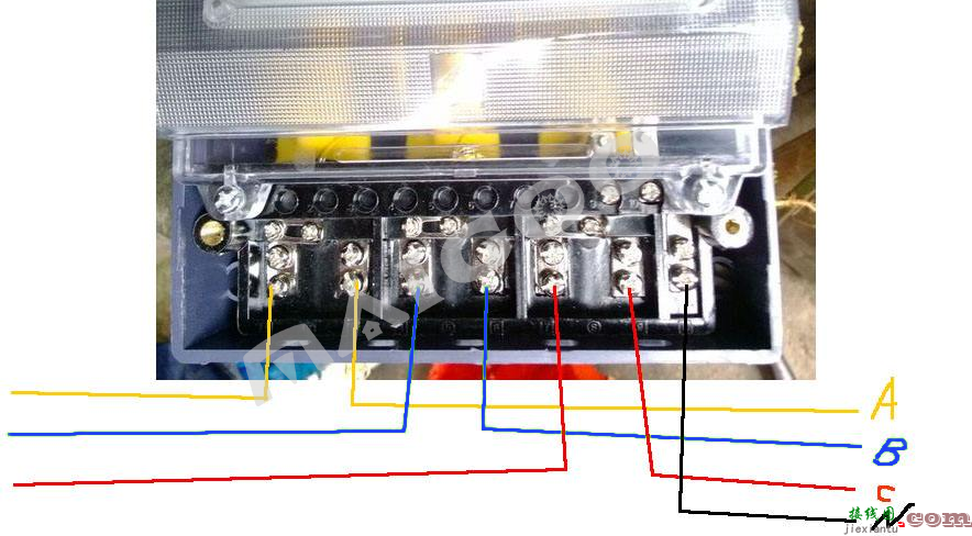三相电表接线图,三相四线电表接法，初学电工都能看懂!  第2张