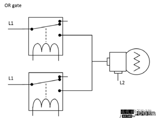 电磁继电器和逻辑门的电路示意图  第3张