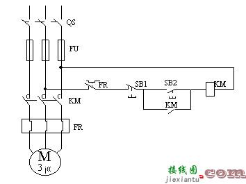 电机控制电路接线图（异步电动机可逆控制电路/控制电机正反转/单向运行电气控制线路）  第3张