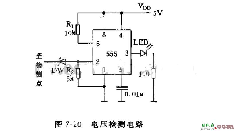 555电压检测电路_555构成的脉宽检测电路  第3张