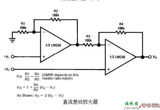 6种简单电路图之LM358应用电路图（直流耦合低通RC有源滤波器 低漂移峰值检测器）  第13张