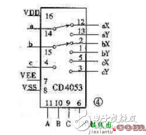 cd4053典型应用电路图  第1张