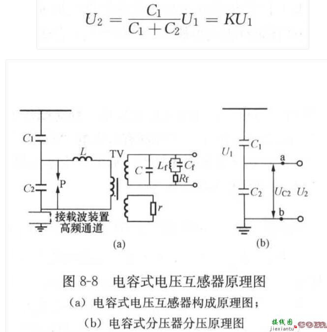 电容式电压互感器的原理接线图  第1张