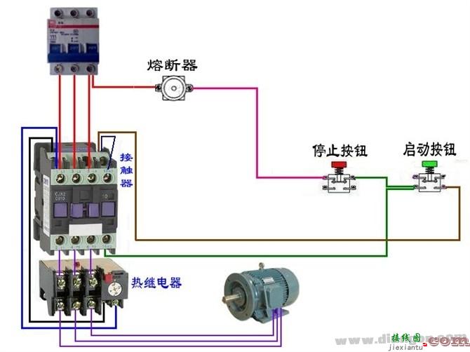 电工最常见电路_电动机控制接线电路图  第8张
