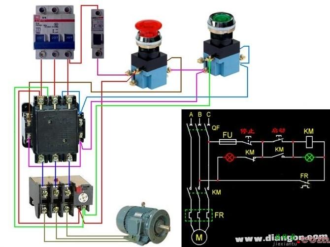 电工最常见电路_电动机控制接线电路图  第15张