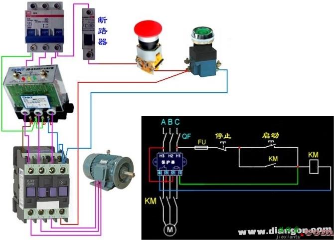 电工最常见电路_电动机控制接线电路图  第16张