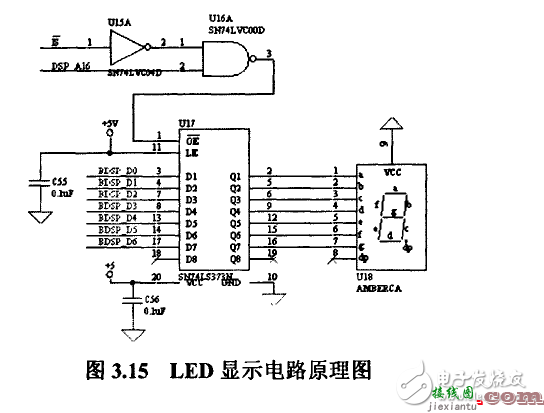 LED显示电路设计 - 揭秘DSP和HMM的语音识别系统电路模块设计  第1张