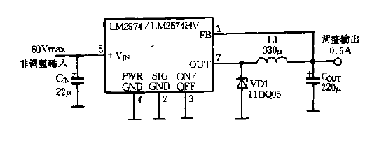 LM2574,LM2574HV应用电路图  第1张