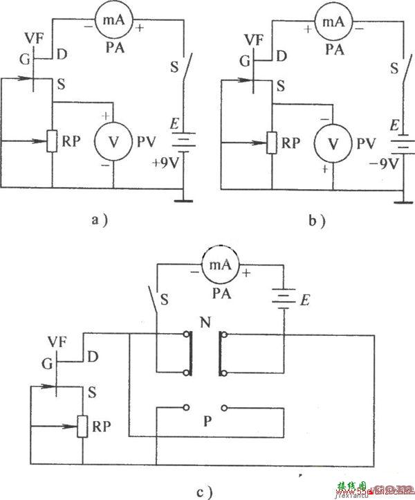 测配结型场效应晶体管对管电路图  第1张