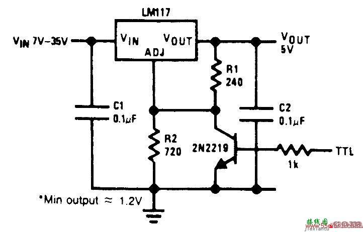 带电子关断功能的5V逻辑稳压器  第1张
