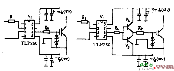 TLP250组成的IGBT驱动电路图  第1张
