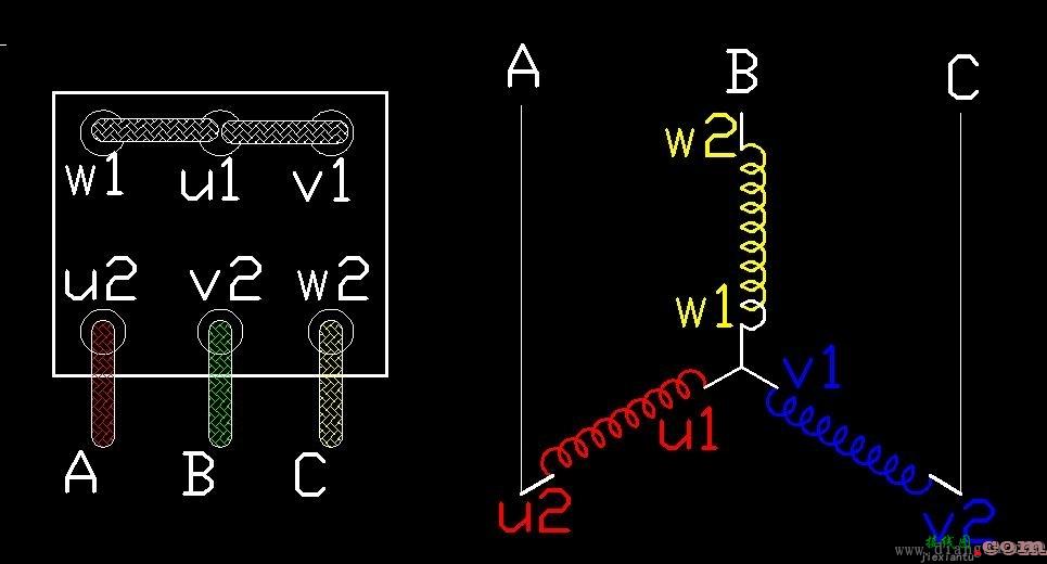 三相电机接线方法_三相交流电机接线方法_三相异步电动机接线图  第2张