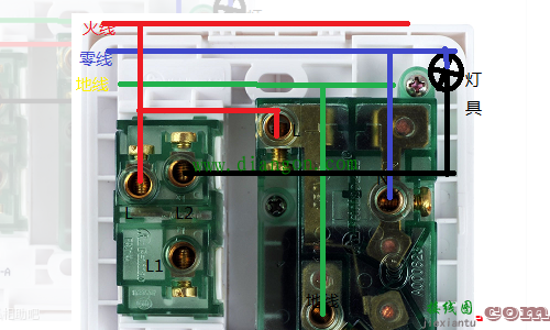 单联双控开关带插座怎么接线？单联双控开关带插座接线图解  第1张