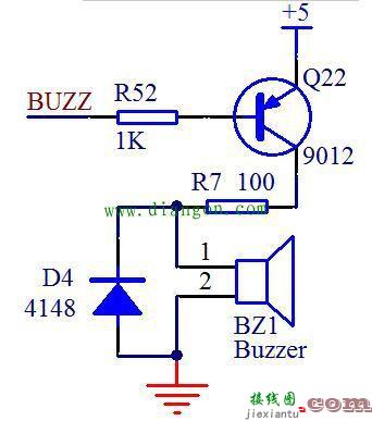 单片机蜂鸣器的控制程序与驱动电路图  第1张