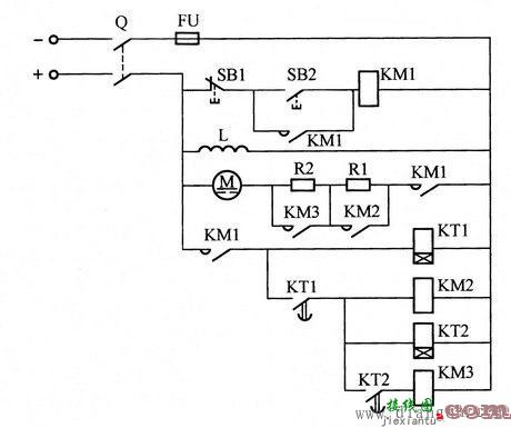 按速度\电流\时间原则切除直流电动机启动电阻的电路图  第2张