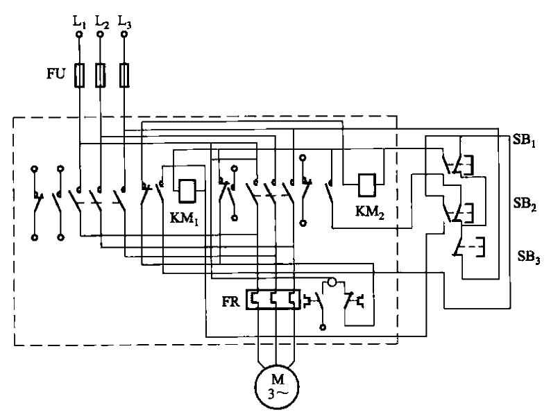QC12型可逆磁力启动器控制电路  第1张