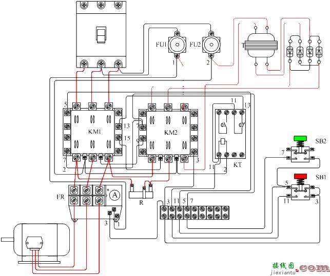 电动机全波能耗制动控制电路原理图  第2张
