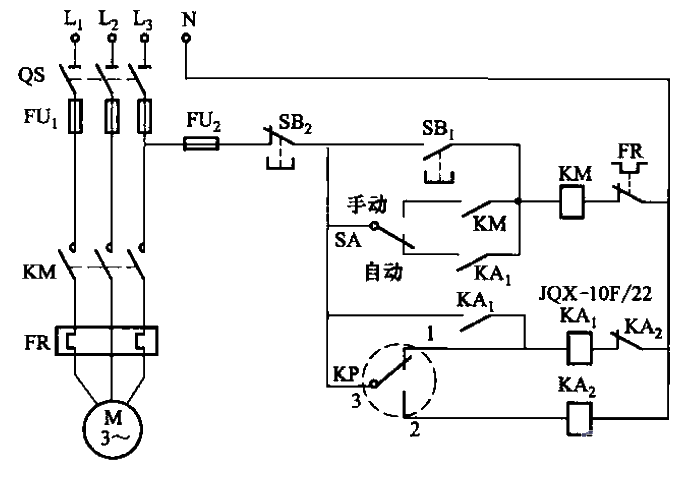 电接点压力表式液位自控电路之二  第1张