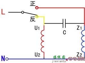 单相异步电动机原理和接线图  第1张