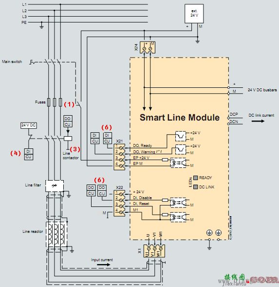 西门子S120变频器书本型进线模块预充电回路和接线方式  第5张