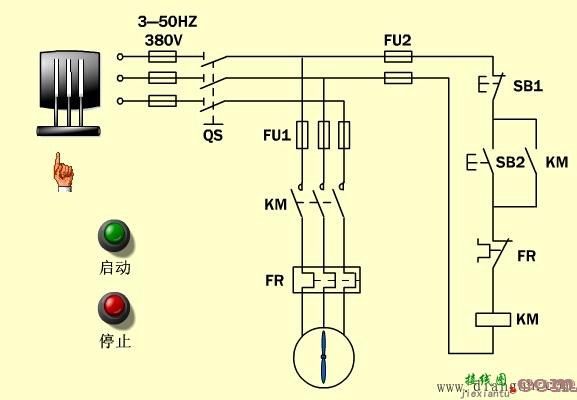 三相异步电动机的连续运行控制电路图解  第4张