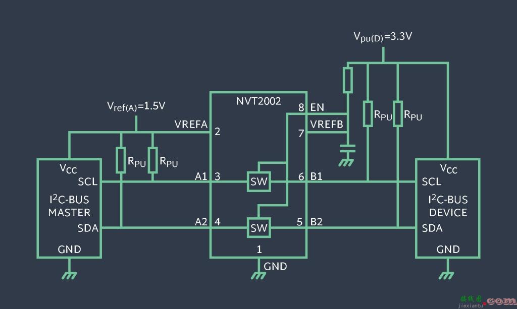 I2C 双向电压电平转换器  第1张