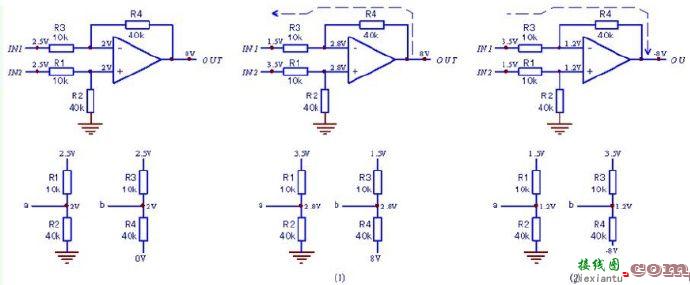 运算放大器应用汇总1(反相、同相比例运算放大电路，电压跟随器，相关运算电路)  第19张